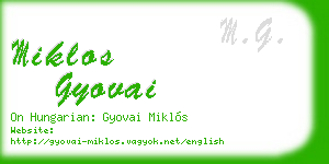 miklos gyovai business card